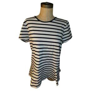 Ralph Lauren Size XL Striped Peplum Style Knit Top